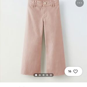 Zara Kids Marine High Waist Wide-Leg Jeans 6-7 Years